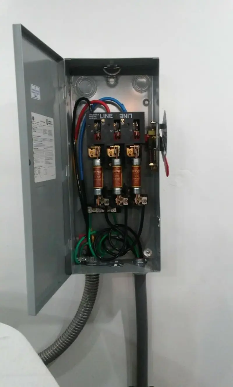 Three-phase disconnect switch installed for Electrical Wiring & Rewiring in Hudsonville